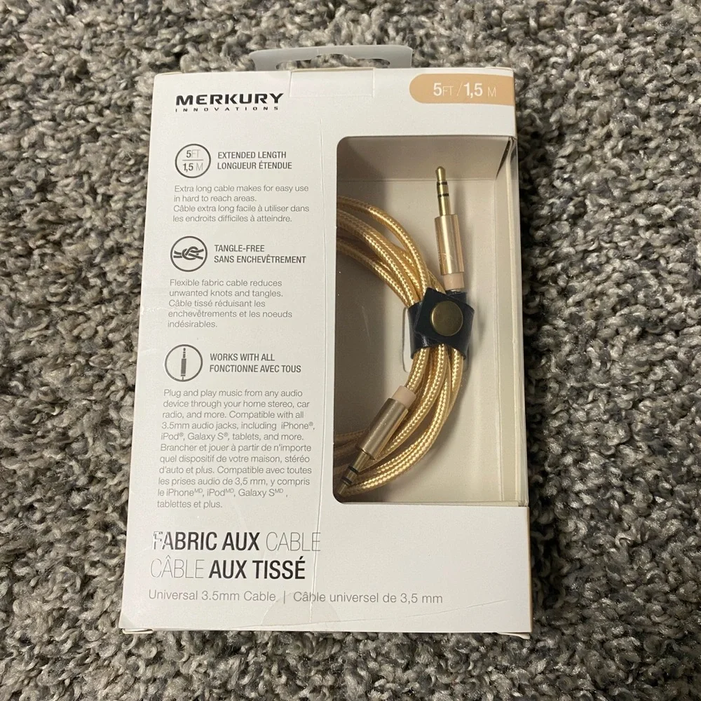 Fabric auxiliary cable